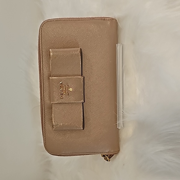 💝 PRADA Saffiano Leather Ribbon Zippy Long Wallet - Picture 1 of 7